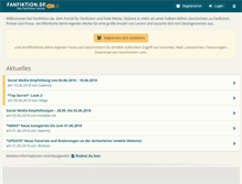 Tablet Screenshot of fanfiktion.de
